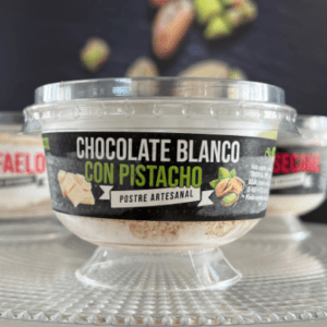 Postre Artesanal Chocolate Blanco y Pistacho